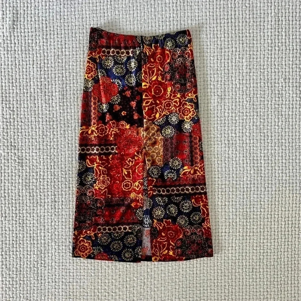Vintage 90’s Velour Midi Maxi Skirt - Picture 4 of 8